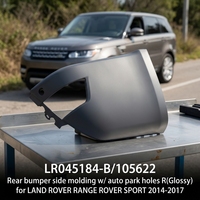 Moulure latérale de pare-chocs arrière de remplacement LR045184-B/105622 avec trous pour système de stationnement automatique R (brillant) pour LAND ROVER RANGE ROVER SPORT 2014-2017