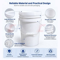 Ember Cat Plastik 20L 5 Galon Model Sempit, Ember PP Tugas Berat Dengan Tutup Segel Anti Bongkar untuk Cat dan Pelapis