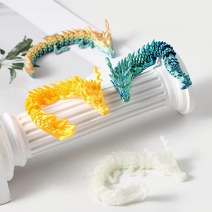 Giocattolo Drago Cinese Articolato Stampato in 3D con Giunti Mobili, Statuetta Loong, Decorazione da Scrivania, Regalo da Collezione per Bambini - Product Image 3