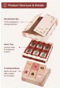 Custom Holiday Rigid Board Packaging with Inner Gift <b>Boxes</b> and Protective Tray for Retail Brands Christmas Gift <b>Box</b> <b>Set</b> - Product Image 2