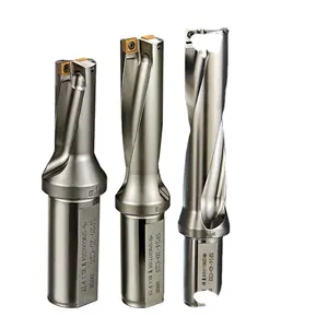 Độ chính xác cao sp u-khoan <span class=keywords><strong>CNC</strong></span> indexable khoan cắt 8mm ~ 80mm Đường kính phạm vi 2D/3D/4D/5D/6D lớp phủ cho spmg chèn yếu tố - Product Image 1