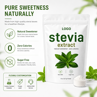 Poudre d'extrait de stévia, édulcorant naturel, zéro calorie, sans sucre, sans OGM, qualité alimentaire, substitut de sucre végétal pour boissons et pâtisseries