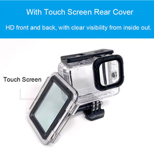 YEAH 50m <span class=keywords><strong>Go</strong></span> <span class=keywords><strong>Pro</strong></span> 13/12/11/10/9 boîtier de plongée tactile étanche pour Gopro Hero13 Hero12 Hero11 <span class=keywords><strong>Hero10</strong></span> Hero9 caméra noire - Product Image 3