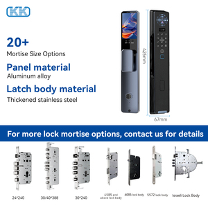 Kk nhôm sinh trắc học khóa antipeeping tính năng vân tay Palm Tĩnh Mạch Nhận dạng khuôn mặt bàn phím cảm ứng cho cửa thép an ninh nhà - Product Image 6