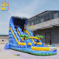 Grand toboggan aquatique gonflable d'extérieur, piscine écologique, PVC 0,55 mm sans plomb, non toxique, certifié EN14960, aire de jeux Wodi Wodi-b5