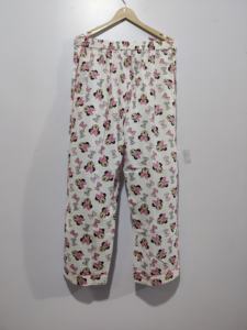 Pyjama en coton fait à la main pour femmes, taille élastique imprimée, bande réglable, poche recto verso, confortable, été XL - Product Image 5
