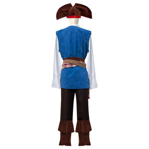 Uniforme de jeu de Halloween européen américain Hommes Femmes Caraïbes Pirate Capitaine Sailor TV & Movie Cosplay Costume de jeu de rôle - Product Image 3