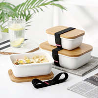 WeWood – récipient alimentaire écologique de Style japonais, boîte à déjeuner à Bento divisée, couvercle en bambou en bois