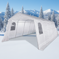 Abri de voiture de luxe en aluminium et acier PE, robuste et durable, pour extérieur, avec abri de jardin, garage, gazebo de fête et stockage pour parking.