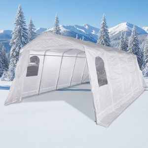 Abri de <span class=keywords><strong>voiture</strong></span> de luxe en aluminium et acier PE, robuste et durable, pour extérieur, avec abri de jardin, <span class=keywords><strong>garage</strong></span>, gazebo de fête et stockage pour parking. - Product Image 1