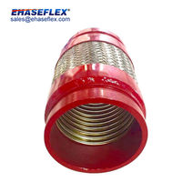 Tuyau flexible tressé en acier inoxydable SUS 304/316L/321 homologué FM avec raccord rainuré pour peinture, DN50-DN400, pour applications incendie