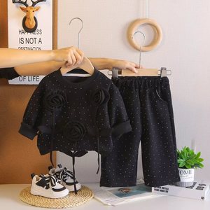 Ensemble de vêtements pour <span class=keywords><strong>fille</strong></span> 2026, ensemble de survêtement rose à fleurs 3D, ensemble de <span class=keywords><strong>2</strong></span> pièces - Product Image 5