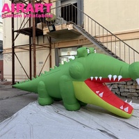 Crocodile gonflable en tissu Oxford sur mesure, alligator gonflable géant de dessin animé pour la promotion d'événements et la décoration de fêtes