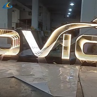 Fourniture d'usine Enseigne murale 3d extérieure Enseigne avant de magasin Enseigne LED personnalisée Abyss Mirror Infinite Letter Sign