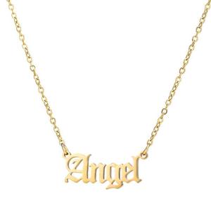 Custom 18K oro placcato in acciaio inox gioielli personalizzato vecchio inglese Babygirl collana per le <span class=keywords><strong>donne</strong></span> - Product Image 1