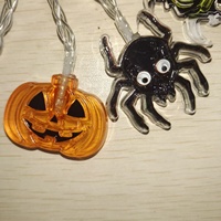 Halloween LED-Lichterkette mit Kürbis, Spinne und Sensenmann - Dekorative Lampe für Feiertage und Innenraumdekoration