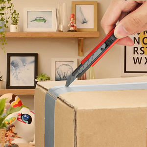 Foshio 18mm SK5 Blade Utility Retractable <b>Box</b> Cutter Custom Logo & Color Low MOQ <b>Heavy</b> <b>Duty</b> Plastic+Steel Craft Knives Artists - Product Image 5