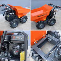 Mini-dumper de jardin à quatre roues motrices, auto-alimenté, moteur à essence 6,5 CV, capacité 300 kg - 500 kg, à vendre