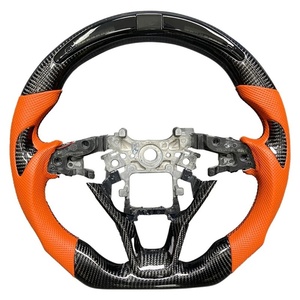Volante Personalizado <span class=keywords><strong>de</strong></span> Fibra <span class=keywords><strong>de</strong></span> Carbono Negra para Honda Accord, Base Plana para el Accord <span class=keywords><strong>de</strong></span> Décima Generación con LED Deportivo - Product Image 6