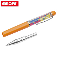 NOUVEAU Stylos à bille DIY en PVC 3D remplis d'huile ABS, encre noire 0,5 mm, pointe flottante pour écriture fluide, stylos personnalisés