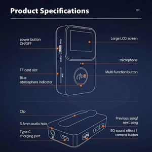 Factory Custom Mini Audio Receiver MP3 Music Player 1.2 Inch LCD with TF Card for Running - Product Image 4