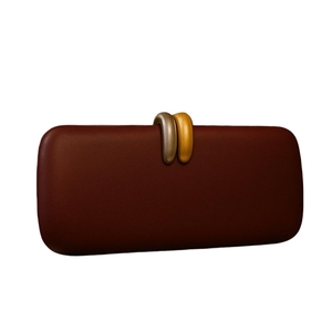 Women Solid PU Evening Bag Elegant Two Tone Closure Clutch Purse Versatile Chain Strap Handbag for Formal Occasions - Product Image 4