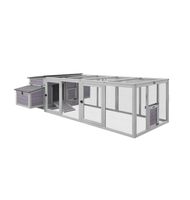 Poulailler en bois poulailler deux nichoir avec grande course extérieur lapin clapier lapin Cage poulailler costume pour 4-6 poulets