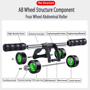 Xách tay tập thể dục bụng bánh xe con lăn tập thể dục tập thể dục cho đào tạo cơ bắp cho nhà hoặc phòng tập thể dục sử dụng bền EVA vật liệu thép - Product Image 6