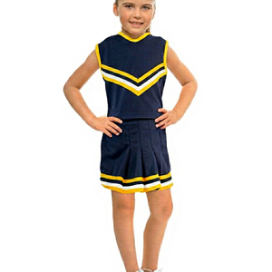 Uniformes de danse de cheerleading pour filles, imprimés par transfert thermique, avec crop top et short longs, service OEM en gros - Product Image 1