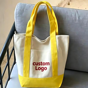 Fashion Custom Personalized Embroidered Logo Reusable Mini Small Cotton Canvas Shopping <strong>Tote</strong> <strong>Bag</strong> with Pocket <strong>for</strong> Daily Use - Product Image 4