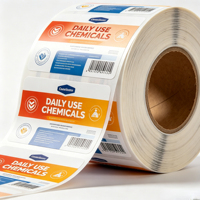 Promotion : Étiquettes autocollantes personnalisées imprimées, écologiques, recyclables, imperméables, en rouleau, avec codes-barres pour produits chimiques quotidiens
