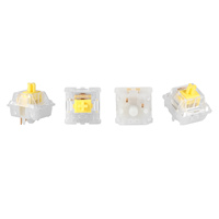 Commutateurs de clavier JWICK 65g RGB Commutateurs linéaires de lubrification d'usine Tige jaune 5 broches MX Commutateurs de clavier mécaniques