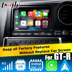 Boîtier d'interface <span class=keywords><strong>Android</strong></span> 8+128 Go pour Nissan GT-R R35 JDM 2008-2016, incluant Carplay, 100% compatible avec les fonctionnalités OEM, Lsailt - Product Image 1