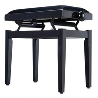 Adjustable Wooden Piano Bench with Cushion Musical Instrument Accessory
