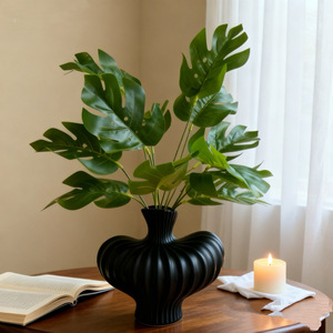 Hojas Artificiales de Monstera, Planta de Seda, Decoración de Escritorio, Paquete de Varias Piezas, Decoración Ecológica para el Hogar, Accesorios para Fotografía de Bodas - Product Image 2
