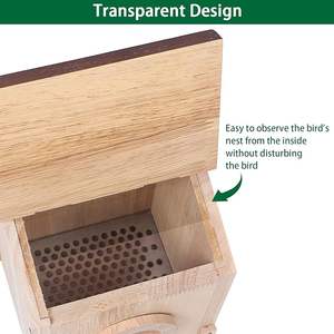 Ahşap kuş evleri ile açık havada için kutup ispinoz Hanging Cardinals asılı Birdhouses gümrükleme bahçe ülke evler - Product Image 5