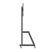 Carrito de TV Moderno con Nuevo Diseño, Soporte de TV Móvil con Ruedas con Bloqueo, Carrito de TV de Madera para Monitor de Plasma de hasta 80'' para Uso Doméstico
