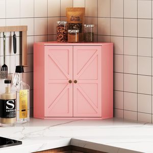 Cross Border Wooden <b>Corner</b> <b>Cabinet</b> <b>Storage</b> Box For Condiments Coffee Cups Bread Pastry Desktop Organizer Bamboo Material - Product Image 1