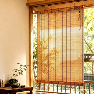 Tende a Rullo in Bambù Personalizzate con Stampa Integrata, Tende Romane ZHENYE ZY038, Protezione Solare, Decorazione Casa, Vendita all'Ingrosso del Produttore - Product Image 1