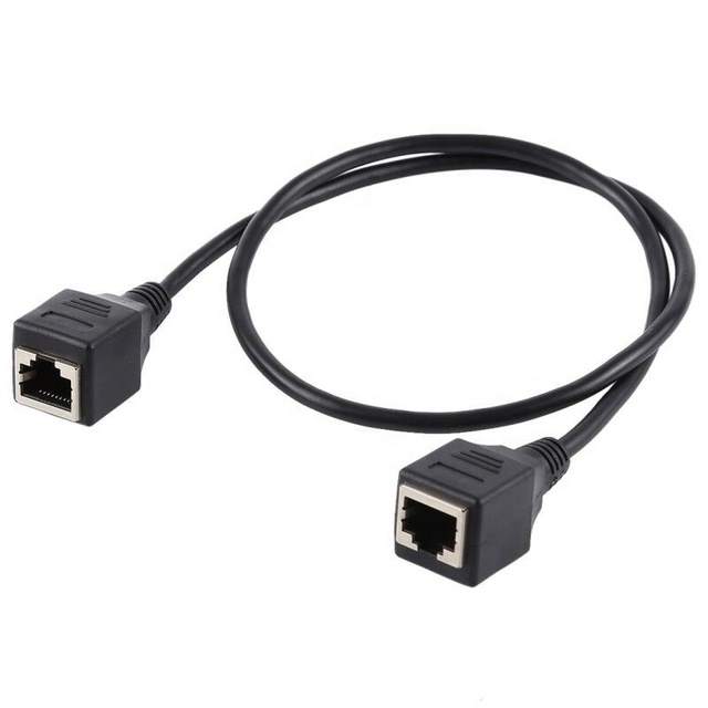 30cm Shielded RJ45 Ethernet Extension Cable Cat 5 Cat5e Female RJ45 Cable