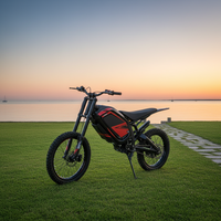 Moto électrique de course pour adultes et adolescents, tout-terrain, batterie au lithium, moteur sans balais, 72V, vitesse maximale >80 km/h