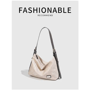 Factory New Women's Soft <b>Large</b> Capacity Zippered Crossbody <b>Tote</b> <b>Bag</b> with Single Handle Fashionable Vintage National Design - Product Image 3