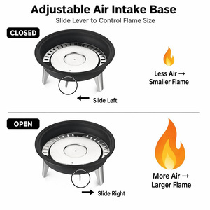 EU Portable 304 Stainless Steel Eco-Friendly Smokeless <b>Firepit</b> Outdoor Dual Airflow Secondary Combustion Wood Burning <b>Camping</b> - Product Image 3