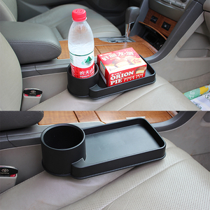 Caja de almacenamiento portátil Universal para hueco de asiento de coche, soporte multifuncional para taza de coche, bandeja de comida para bebidas, promoción - Product Image 5