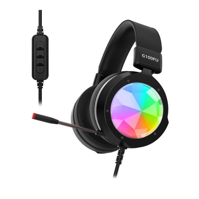 OEM Gaming Headset Custom Logo New Design Rgb Light High Quality Gaming Headset for Pc