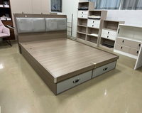 Ensemble de chambre à coucher moderne en bois massif, taille King Size, pour la maison, vente en gros