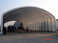 GS nuevo tamaño grande coche garaje cochera PVC cúpula refugio Truss arco almacenamiento almacén tienda MARCO DE Metal con cubierta de tela