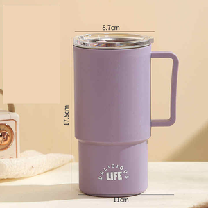 Vaso Térmico de Acero Inoxidable 304 de Doble Capa, 560 ml, con Logotipo Personalizado, Nuevo Diseño, Color Sólido, Antiderrames, Libre de BPA, con Asa - Product Image 3