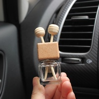 Bouteille de parfum en verre 8ml, 20 ml, carrée, vide, diffuseur d'arôme, pour voiture