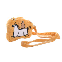 Sac bandoulière en peluche motif cheval, design populaire et personnalisé, sacs bandoulière rembourrés motif cheval, sac bandoulière doux motif cheval de dessin animé